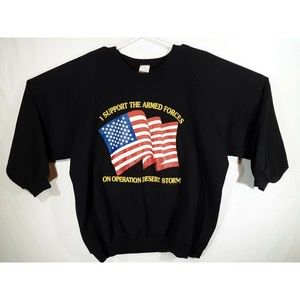 VTG I Support The Armed Forces on Operation Desert Storm Sweatshirt- Size XXL